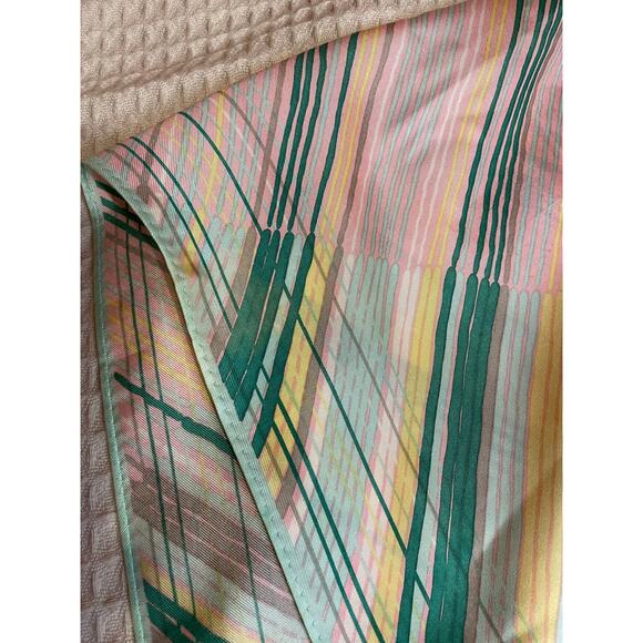 VTG Dorce Pastel Striped Mid Century Modern Style Neck Scarf 43 in by 13.5 in - Picture 2 of 14